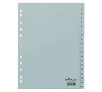 Sostenibile 6522-10 NUMERIC Tab Index Polipropilene (PP) Grigio Divisore Classifica Classifica - Divisori (NUMERIC Tab Index, Polipropilene (PP), Grigio, Ritratto, A4, 230 mm), 5 pezzi