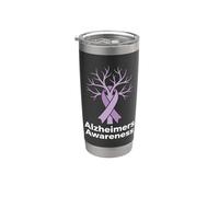 Sostenitore della consapevolezza dell'Alzheimer Badante per la salute del cervello Bicchiere termico in acciaio inox doppia parete