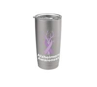 Sostenitore della consapevolezza dell'Alzheimer Badante per la salute del cervello Bicchiere termico in acciaio inox doppia parete