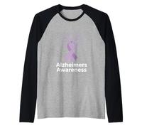 Sostenitore della consapevolezza dell'Alzheimer Badante per la Salute del Cervello Maglia con Maniche Raglan