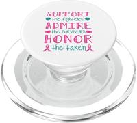 Sostieni Ammira Onore The Taken Pink Ribbon Fighter Survivor PopSockets PopGrip per MagSafe