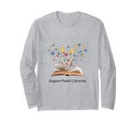 Sostieni Biblioteche pubbliche Questioni di alfabetizzazione Avvocato bibliotecario Maglia a Manica