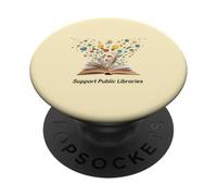 Sostieni Biblioteche pubbliche Questioni di alfabetizzazione Avvocato bibliotecario PopSockets PopGrip Adesivo