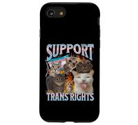 Sostieni i diritti transessuali Divertente Lgbtq Cat Meme Bootleg Custodia per iPhone SE (2020) / 7 / 8