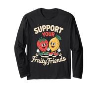 Sostieni i tuoi amici fruttati Love Freely Pride Month Maglia a Manica
