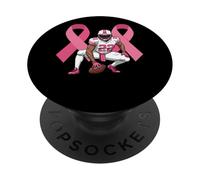 Sostieni il calcio per la sensibilizzazione al cancro al PopSockets PopGrip Adesivo