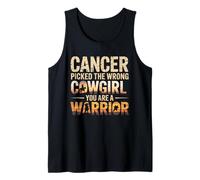 Sostieni Il Cancro Scelto la Cowgirl sbagliata Sei Un Guerriero Canotta