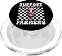 Sostieni il tuo allevatore locale da latte mucca agricoltura lattiero-casearia ragazza mamma PopSockets PopGrip per MagSafe