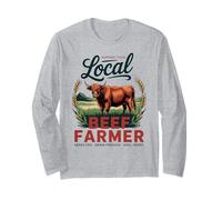Sostieni il tuo allevatore locale di manzo - Highland Bovini - Vintage Maglia a Manica