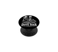 Sostieni il tuo bere scheletro degli uomini del bar di immersione PopSockets PopGrip Adesivo