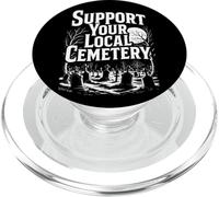Sostieni il tuo cimitero locale | Chiesa Yard Goth Y2K Emo Night PopSockets PopGrip per MagSafe