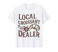 Sostieni Il Tuo Croissant rivenditore Locale Cottura Colazione Divertente Maglietta