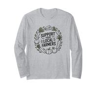 Sostieni il tuo design vegetariano dell'orto degli agricoltori locali Maglia a Manica