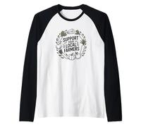 Sostieni il tuo design vegetariano dell'orto degli agricoltori locali Maglia con Maniche Raglan