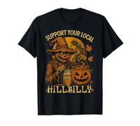 Sostieni Il Tuo spaventapasseri Locale al Chiaro di Luna della Torta di Zucca Hillbilly Maglietta