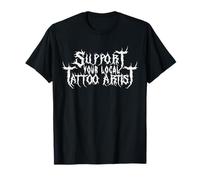 Sostieni Il Tuo tatuatore Locale Ink Death Metal Halloween Maglietta