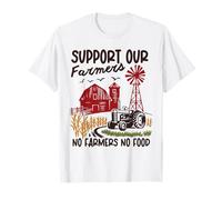 Sostieni la nostra maglietta Farmers Tractor Barn Cornfield Rural Design Maglietta