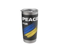 Sostieni la pace in Ucraina La pace per il popolo ucraino Bicchiere termico in acciaio inox doppia parete