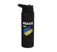 Sostieni la pace in Ucraina La pace per il popolo ucraino Stainless Steel Insulated Water Bottle