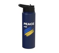 Sostieni la pace in Ucraina La pace per il popolo ucraino Stainless Steel Insulated Water Bottle