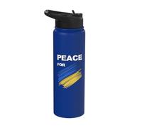 Sostieni la pace in Ucraina La pace per il popolo ucraino Stainless Steel Insulated Water Bottle
