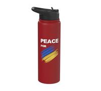 Sostieni la pace in Ucraina La pace per il popolo ucraino Stainless Steel Insulated Water Bottle