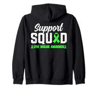 Sostieni la squadra Green Ribbon Fighter per la sensibilizzazione sulla malattia di Lyme Felpa con Cappuccio