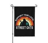 Sostieni la tua bandiera locale per gatti di strada Sostieni la tua bandiera locale per gatti di strada Bandiere da giardino piccole Bandiere da giardino stagionali su entrambi i lati 12x18 cm per est