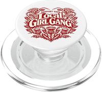 Sostieni la tua ragazza locale Gang cuore floreale vintage PopSockets PopGrip per MagSafe