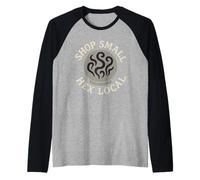Sostieni la tua strega locale Slogan dell'orgoglio occulto della strega femminista Maglia con Maniche Raglan
