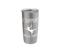 Sostieni le mamme single offensivo maleducato partito supporto mamme single Bicchiere termico in acciaio inox doppia parete