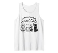 Sostieni Local Street Cats Funny Animal Mischief Canotta
