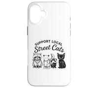 Sostieni Local Street Cats Funny Animal Mischief Custodia per iPhone 16 Plus