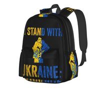 Sostieni l'Ucraina, io sto con l'Ucraina. Zaino con bandiera dell'Ucraina,
