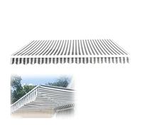 sostituire il tessuto con la tenda solare, Tenda da sole for patio, tessuto sostitutivo, parasole for esterni in tela, grigio-bianco, misure multiple(20x10ft/600x300cm)