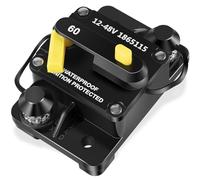 Sostituire per Minn Kota 1865115 interruttore MKR-27 60 A con borchie in acciaio inox da 1/4" e isolante protettivo, adatto per motori elettrici Minn Kota 12V/24V/36V/48V - Reset manuale impermeabile