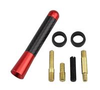 Sostituzione antenna per auto,Antenna per autoradio - Kit antenna automobilistica corta in metallo in fibra di carbonio - Antenna automatica generale del segnale radio da 8 cm con filo di alluminio pe