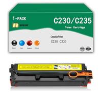 Sostituzione cartuccia toner Premium compatibile per Xerox C230 C235 (006R04383 006R04384 006R04385 006R04386), lavoro ad alto volume di stampa con stampante C230 C235 (con chip),Yellow-1500Page