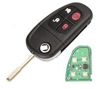 Sostituzione chiave a distanza per auto pieghevole a 4 pulsanti 433 mhz ID60 chip per Jaguar X-Type S-Type XJ XJR Uncut FO21 blade