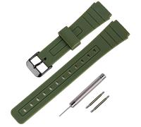 Sostituzione Cinturino TPU per Casio F-91W/F-84/F-94/F-105/F-108/A-158, cinturini per uomo e donna(ArmyGreen/Black Buckle)