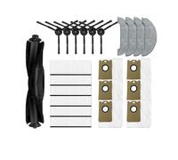 Sostituzione compatibile for HONITURE Q6 Pro Robot aspirapolvere Pezzi di ricambio Accessori, Spazzola principale Spazzola laterale Filtro Hepa Mop Rag Sacchetto for la polvere (Color : Set B)
