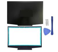 Sostituzione Copertura posteriore del coperchio posteriore LCD Coperchio Palmrest Custodia inferiore Compatibile con parti per laptop da gioco TPN-C142 17-CD L56890-001 L56889-001(Green AB Cover)