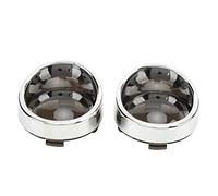 Sostituzione copriobiettivo indicatore di direzione Elegante PE trasparente ABS anteriore posteriore adatto TOURING FLHX FLTRI FLHRS dal 2000 in poi dal 2002 in poi (Argento elettrolitico più cenere)