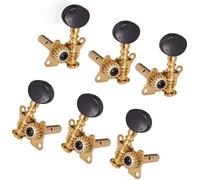 Sostituzione dei picchetti di accordatura dell'accordatore della chiave del pulsante nero dell'ingranaggio aperto della parte della chitarra classica Testa Dell'accordatore Per Chitarra