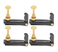 Sostituzione dei Sintonizzatori Fini 4pcs, Accessori per Metallo Strumento di Stringa Violoncello, Confezione di Dimensioni 4, 3/4-4/4, Viti Ad Alta Accuratezza, Installazione (Nero)