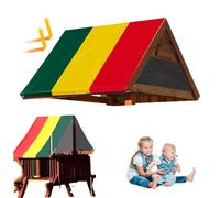 Sostituzione del baldacchino Playset 89x52in Sostituzione altalena resposta da meteorologi Tarp 210D Silver Oxford Canotto di stoffa Oxford Play Ground per tutta la stagione, verde scuro + giallo + r