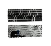 Sostituzione del computer portatile layout degli Stati Uniti senza retroilluminato senza tastiera puntatore per HP EliteBook 745 G3 G4 840 G3 840 G4 US Silver Frame