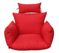 Sostituzione del cuscino della poltrona a - Cuscino del sedile spesso imbottito con imbottitura in cotone, copertura rossa resistente all'acqua per interni ed esterni per sedia a dondolo altal