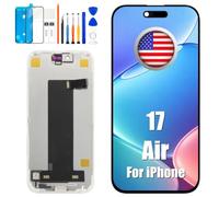 Sostituzione del gruppo di display OLED morbido per iPhone 17 AIR, LCD dello schermo di grado tecnico per A3517, A3260, A3518, A3516 Ristrutturazione dello schermo difettoso/incrinato, compatibile con