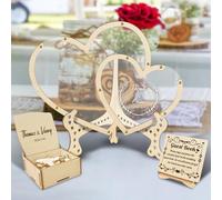 Sostituzione del libro degli ospiti per matrimoni in legno personalizzato, scatola per libro degli ospiti in legno, libro degli ospiti in stile rustico unico, adatto a vari eventi di festa